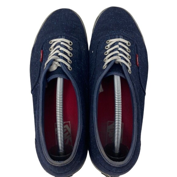 Vans Authentic Classic Sneakers Mens US Size 12 Canvas Shoes Flecked Blue - Picture 3 of 8
